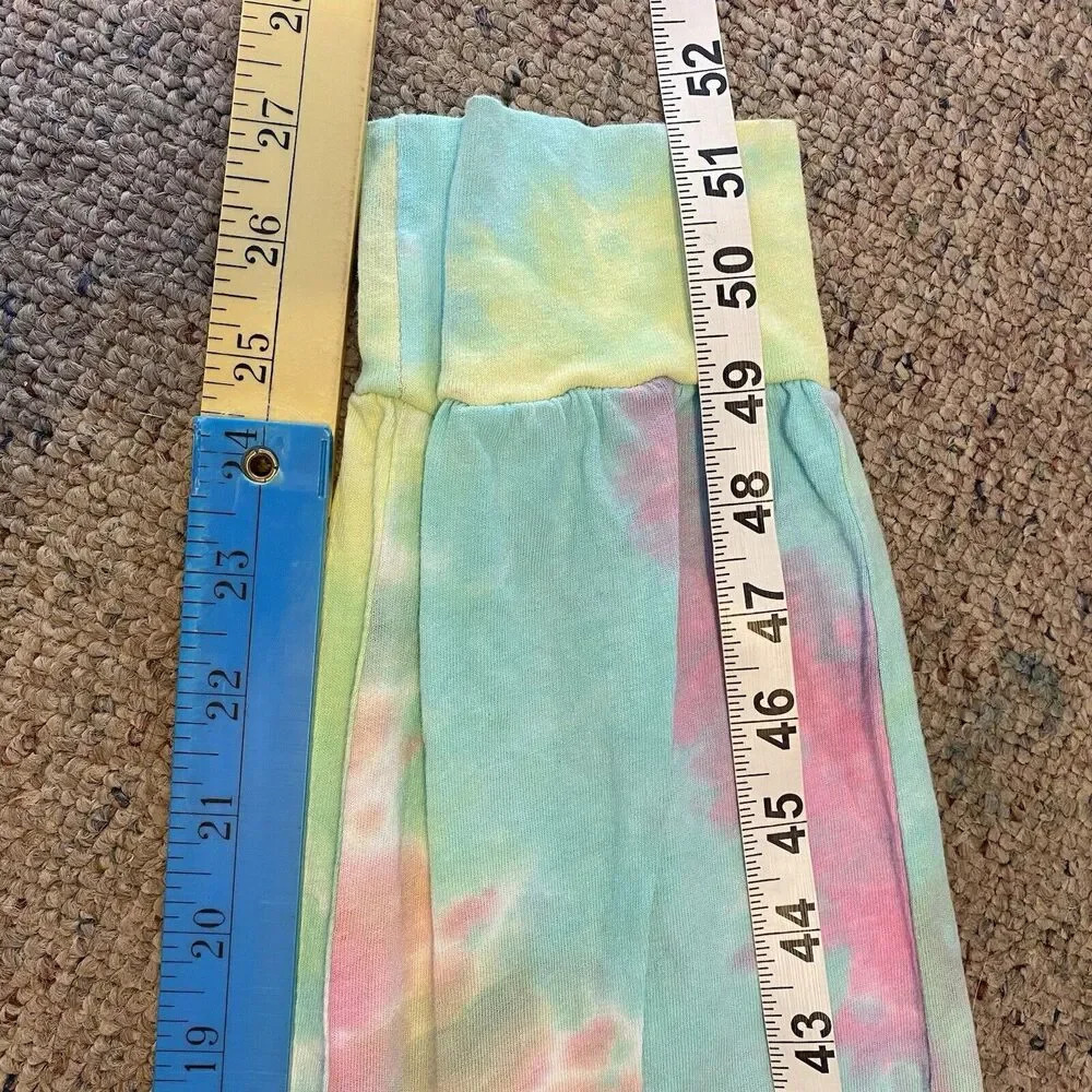 Y2K 1Piece Joggers Jumpsuit Women S Babydoll Tie Dye Boho Stretch Comfort Pocket - Picture 4 of 10